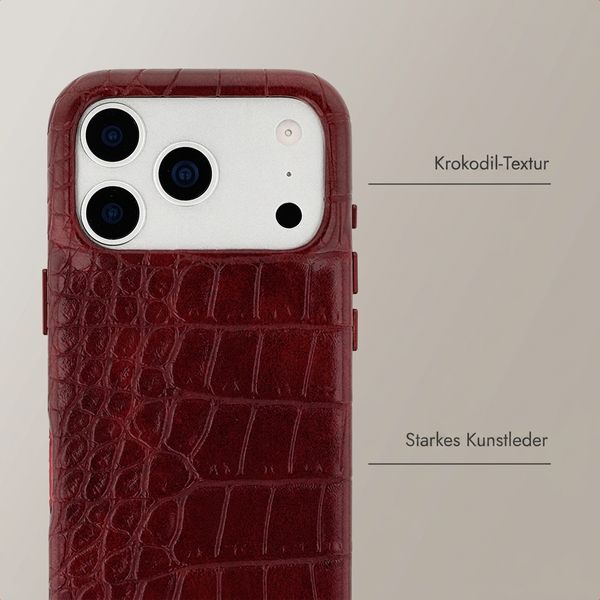 Selencia Croco Backcover mit MagSafe Apple iPhone 17 Pro - Burgundy