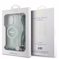 Guess MagSafe IML Back Cover mit crossbody cord Apple iPhone 16 Pro - Grün