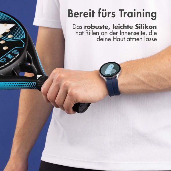 imoshion Silikonarmband für Samsung Galaxy Watch 4 / 5 / 6 / 7 (20 mm) - Dunkelblau