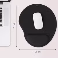 imoshion Ergonomisches Mauspad - Mauspad mit Handgelenkstütze - 30 x 25 cm - Schwarz