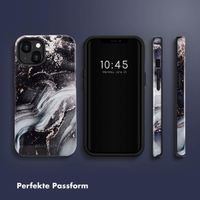 Selencia Vivid Tough Back Cover für das iPhone 13 - Chic Marble Black