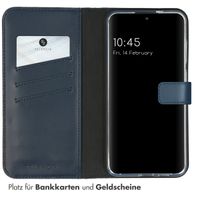 Selencia Echtleder Klapphülle Samsung Galaxy S24 Plus - Dunkelblau