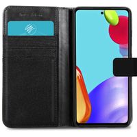 imoshion Luxuriöse Canvas-Klapphülle Samsung Galaxy A52(s) (5G/4G) - Schwarz