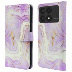 imoshion Design Klapphülle Xiaomi Poco X6 Pro - Purple Marble