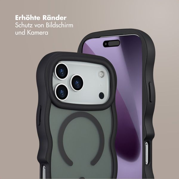 Selencia Wavy Backcover mit MagSafe Apple iPhone 17 Pro Max - Schwarz