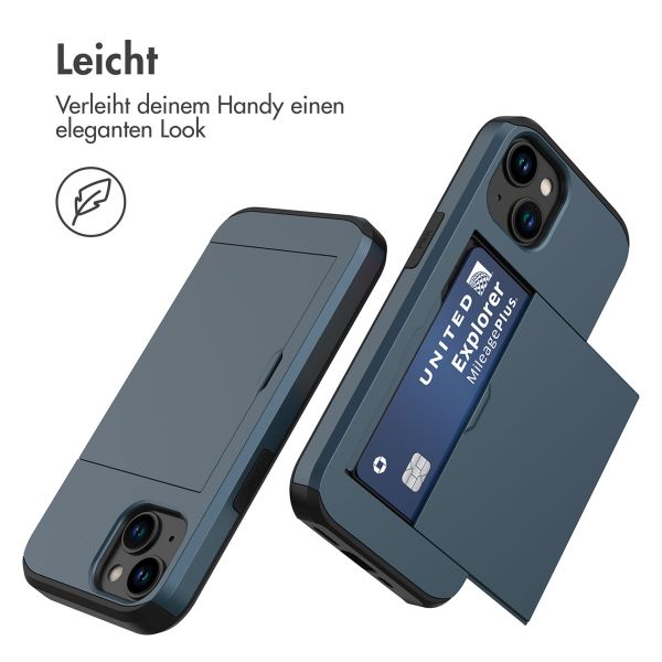 imoshion Backcover mit Kartenfach Apple iPhone 15 - Dunkelblau