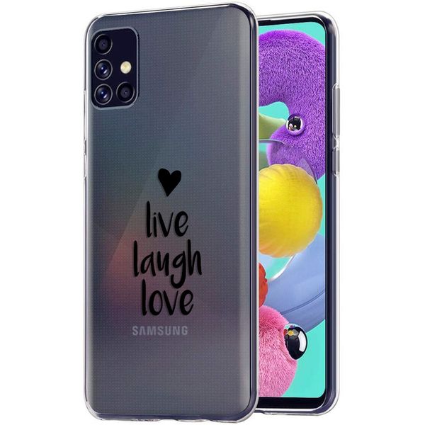 imoshion Design Hülle Galaxy A51 - Live Laugh Love - Schwarz