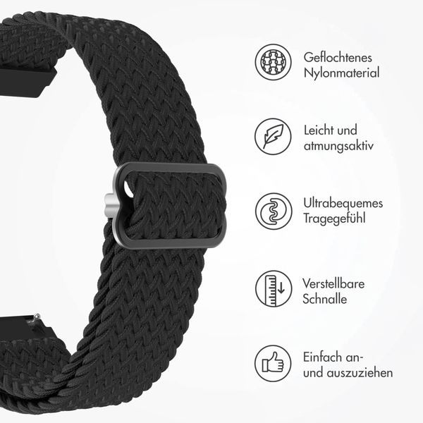 imoshion Gewebtes Nylonarmband - Universeller 20-mm-Anschluss - Schwarz
