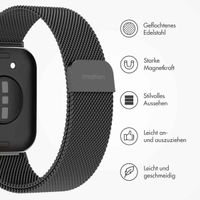 imoshion Magnetisches Milanaise Armband für das  Huawei Watch Fit 3 - Schwarz