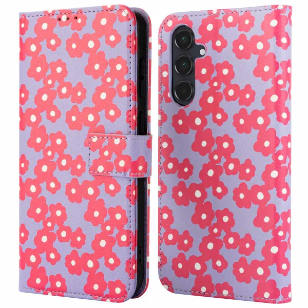 imoshion Design Klapphülle Samsung Galaxy A55 - Dusty Rose Blossoms