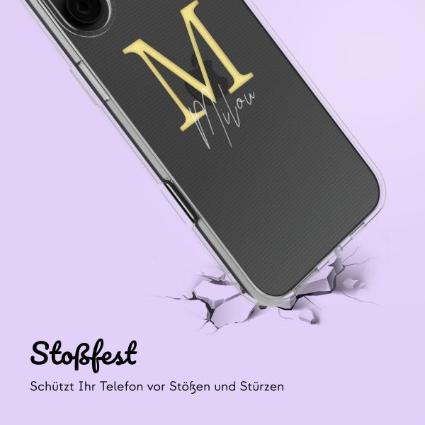 Personalisierte Hülle mit Buchstaben iPhone 16 - Transparent