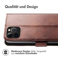 imoshion Luxuriöse Klapphülle iPhone 12 / 12 Pro - Dunkelbraun