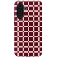 Selencia Vivid Back Cover Samsung Galaxy A37 (5G) - Check This Burgundy