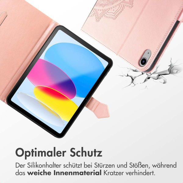 imoshion Mandala Klapphülle Apple iPad 11 (2025) 11 Zoll / iPad 10 (2022) 10.9 Zoll - Rose Gold