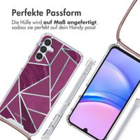 imoshion Design Hülle mit Band Samsung Galaxy A15 (5G/4G) - Bordeaux Graphic