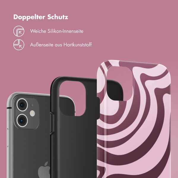 Selencia Vivid Backcover iPhone 11 - Wavy Swirl Pink Plum