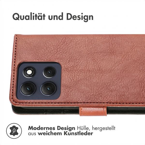 imoshion Luxuriöse Klapphülle Motorola Moto G56 - Braun