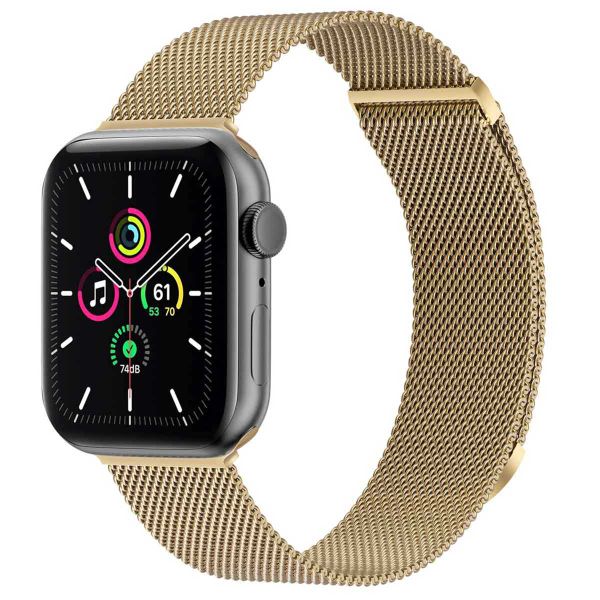 imoshion Mailändische Magnetarmband für die Apple Watch Series 1 bis 10 / SE / Ultra (2) (44/45/46/49 mm) - Größe S - Champagne