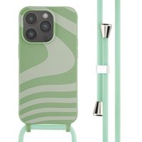 imoshion Silikonhülle design mit Band für das Apple iPhone 14 Pro - Retro Green
