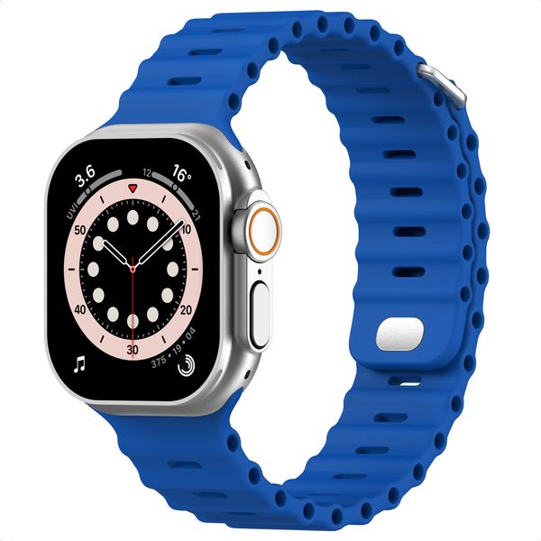 Accezz Ocean Armband für Apple Watch Series 1 - 9 / SE (38/40/41 mm) | Series 10 / 11 (42 mm) - Royal Blue