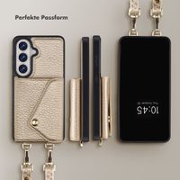 Selencia Sera HandyHülle mit Kordel und Umschlag-Kartenhalter Samsung Galaxy S26 - Champagne