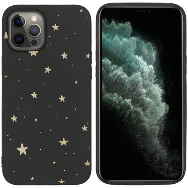 imoshion Design Hülle für das Apple iPhone 12 Pro Max - Sterne / Schwarz