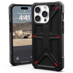 UAG Monarch Backcover für das Apple iPhone 15 Pro - Kevlar Black