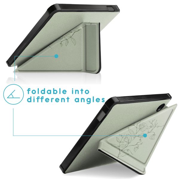 imoshion Design Klappbare Klapphülle für das Kobo Libra 2 / Tolino Vision 6 - Floral Green