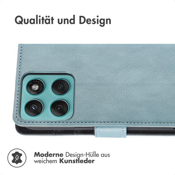 imoshion Luxuriöse Klapphülle Motorola Moto G57 Power - Hellblau