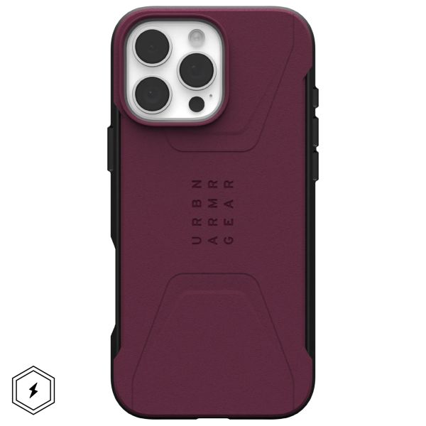 UAG Civilian Backcover MagSafe für das iPhone 16 Pro Max - Bordeaux