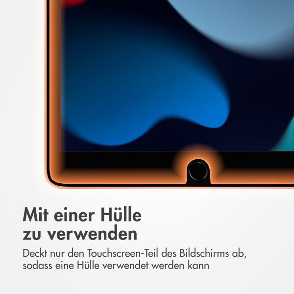 Accezz Schutzfolie aus gehärtetem Glas mit Applikator Apple iPad 9 (2021) 10.2 Zoll / iPad 8 (2020) 10.2 Zoll / iPad 7 (2019) 10.2 Zoll