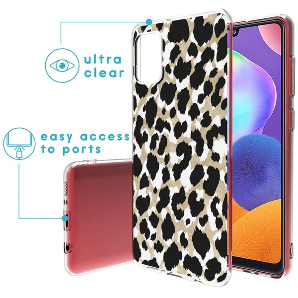 imoshion Design Hülle für das Samsung Galaxy A31 - Leopard / Schwarz