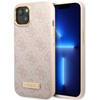 Guess 4G Logo Monogramm MagSafe Back Cover Apple iPhone 14 - Rosa