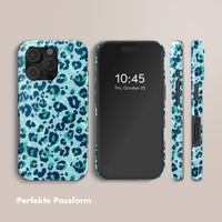 Selencia Vivid Tough Back Cover mit MagSafe für das iPhone 16 Pro Max - Wild Spots Light Blue