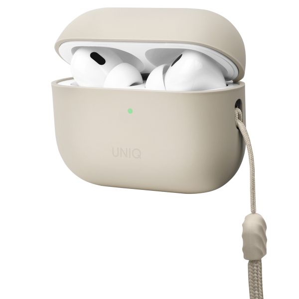 Uniq Lino Hybrid Liquid Silicone Case für Apple AirPods Pro 2 - Beige Ivory