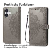 imoshion Mandala Klapphülle Apple iPhone 16 - Grau