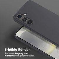 Selencia SilikonHülle mit abnehmbarem Band Samsung Galaxy S24 FE - Schwarz