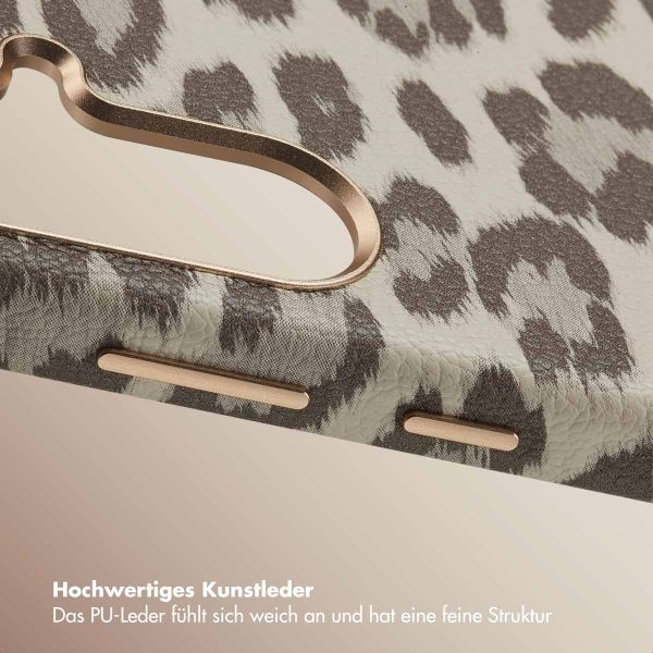 Selencia Sabi Backcover Leopardenmuster mit MagSafe Samsung Galaxy A56 - Soft Ivory