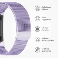 imoshion Magnetisches Milanaise Armband für das  Fitbit Charge 5 - Größe M - Violett