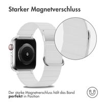imoshion Magnetlederarmband für Apple Watch Series 1 t/m 9 / SE (38/40/41 mm) | Series 10 / 11 (42 mm) - Weiß