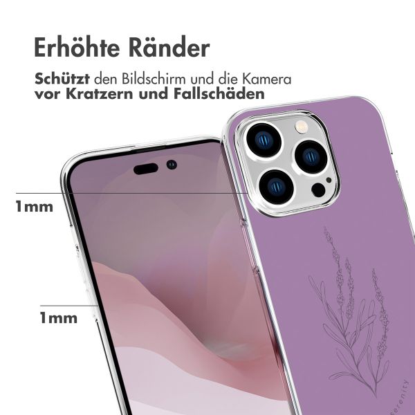 imoshion Design Hülle iPhone 14 Pro - Floral Purple