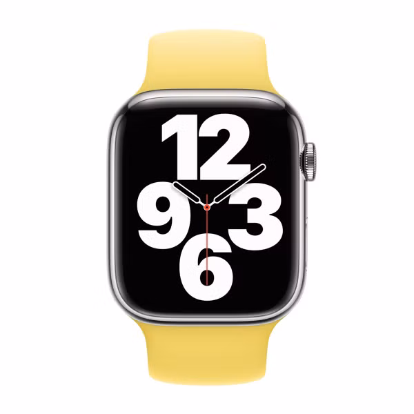 Apple Silikon Solo Loop für das  Apple Watch | 44/45/46/49 mm - Größe 11 - Lemon Zest