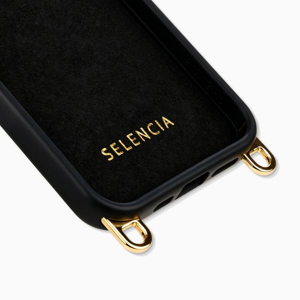 Selencia Rivièra Backcover mit MagSafe mit abnehmbaren Haken iPhone 12 / 12 Pro - Velvet Black