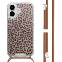 imoshion Design Hülle mit Band Apple iPhone 16 - Leopard Mood