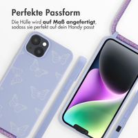 imoshion Silikonhülle design mit Band für das iPhone 14 Plus - Butterfly