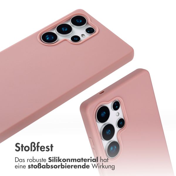 imoshion Silikonhülle mit Band für das Samsung Galaxy S25 Ultra - Sand Pink