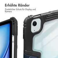 Accezz Rugged Trifold Klapphülle Apple iPad Air 11 Zoll (2025) M3 / (2024) M2 / Air 5 (2022) / Air 4 (2020) - Dunkelblau