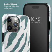 Selencia Vivid Back Cover Apple iPhone 15 Pro Max - Colorful Zebra Pine Blue