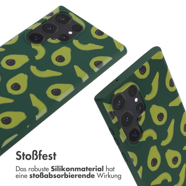 imoshion Silikonhülle design mit Band für das Samsung Galaxy S23 Ultra - Avocado Green