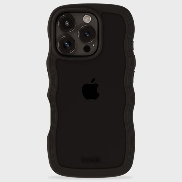 Holdit Wavy Case für das Apple iPhone 16 Pro Max - Black / Transparent